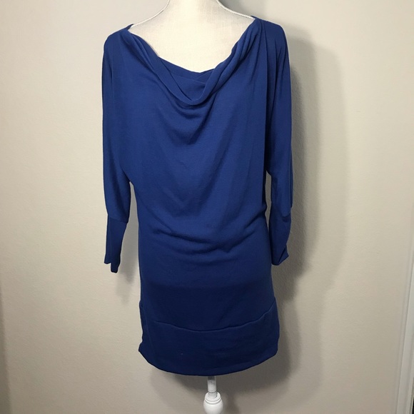 Leggings Queen USA blue long sleeve shirt dress size medium - Picture 9 of 9